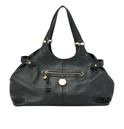 Somerset Hobo, &pound;350, Handbags, Black, Leather, Front view